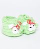 MayRa Knits Bunny Patch Booties - Green