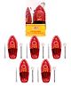 Desi Toys Putt Nav Steam Boat and Pop Pop Boat Combo Multicolour - Pack of 5