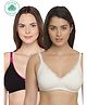 Inner Sense Laced Organic Antimicrobial Nursing Bra Pack of 2 - Black & White