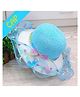 Syga Straw Hat With Frill & Bow - Sky Blue
