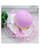 Syga Straw Hat With Frill & Bow - Pink