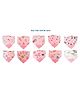 Vibgyor Vibes Cotton Bandanna With Teether Pack of 2 - Pink (Print May Vary)