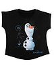 Disney By Crossroads Frozen 2 Olaf Print Short Sleeves Top - Black