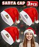 Zest 4 Toyz Christmas Santa Claus Caps Free Size - Pack of 3