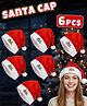 Zest 4 Toyz Christmas Santa Claus Caps Free Size - Pack of 6