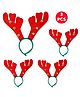 Zest 4 Toyz Christmas Deer Reindeer Antlers Headband Hairband with Bells Party Prop -Pack of 3