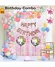 Balloon Junction Unicorn Theme Birthday Decoration Set With Foil Curtain - Pack Of 49