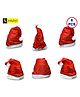 Zest 4 Toyz Snowflake Star Printed Christmas Santa Cap For Xmas  - Pack of 6
