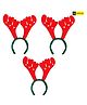 Zest 4 Toyz Christmas Deer Reindeer Antlers Headband With Party Prop -Pack of 3