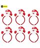 Zest 4 Toyz Cute And Colorful Santa Claus Snowman Hairband For Xmas - Pack of 6