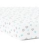 The White Cradle Pure Organic Cotton Fitted Crib Sheet - White Blue