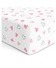 The White Cradle Pure Organic Cotton Printed Crib Sheet - White Pink 