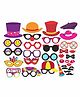 Syga Photo Booth Funny Party Theme Props Set Multicolor - 33 Pieces