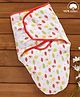 Babyhug Cotton Swaddle Wrapper Leaf Print - White & Orange
