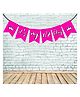Funkart Crown Princess It's My 1/2 Birthday Banner - Pink & White