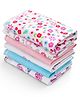 Babyhug 100% Cotton Wash Cloth Pack of 6 - Multicolor(Print May Vary)