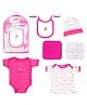 VParents Honey Punch New born Baby Gift Set Pink - Pack of 6