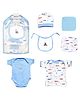 VParents Honey Punch New born Baby Gift Set Blue - Pack of 6