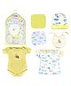 VParents Honey Punch New born Baby Gift Set Yellow - Pack of 6