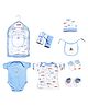 VParents Honey Punch New born Baby Gift Set Blue - Pack of 8