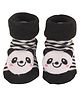 Yellow Bee Panda Anti-Skid Stuffed Striped Socks - Black