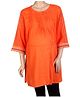 W Long Sleeves Kurta - Orange