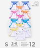 Babyhug Muslin Cloth Nappy Set of 12 Small - Multicolor