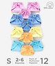 Babyhug 100% Cotton Muslin Nappy Set Small Pack Of 12 (Color May Vary)