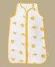 Kaarpas Premium Organic Cotton 2 Layered Muslin Sleeping Bag Sun Print - White & Orange