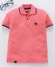Earth Conscious Solid Half Sleeves Polo T-Shirt - Pink