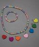 Tiny Closet Pearl Detailed Necklace With Bracelet & Pendant Set - Multi Colour