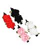 Funkrafts Flower Decorated Set Of Four Hair Clips - Multi Colour
