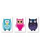 Wens Owl Creation Set of 3 Sparkle Laminated Kids Wall Panels - Multicolor