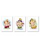 Wens Sparkle Laminated Kids Wall Panels My Friend Ganesha Theme Set of 3 - Multicolor   