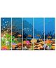 Wens Marine Life 5 Panels Velvet Laminated Wall Art - Multicolour