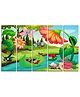 Wens Wonderful World Velvet Laminated Wall Art With 5 Panels - Multicolor