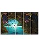 WENS Adventurous World Velvet Laminated Wall Art With 5 Panels - Multicolor
