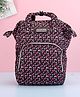 Babyhug Diaper Bag Black Flamingo Print - Maroon