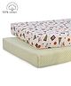 Babyhug Premium Cotton Flat Crib Sheets Set of 2 - Sports Theme 