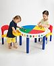 Babycenter India 2 In 1 Activity Table and Chairs With Block Set - Multicolor