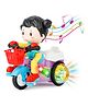 Zest 4 Toyz Musical Tricyle Toy for Kids with Colorful Lights Rotating Wheels and Fun Music Interactive With Bump & Go Action Bike Rider Toy for Boys and Girls