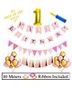 Amfin 1st Birthday Decoration Combo Pack of 109 - Pink