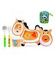 FunBlast Bamboo Fibre Horse Theme Dining Set of 5- Multicolor