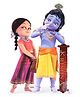Sticker Bazaar Little Radha Krishna Cut Out - Multicolor