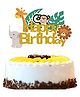 Funcart Jungle Theme Happy Birthday Cake Topper - Multicolor