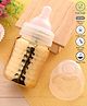 Babyhug  Stainless Steel Feeding Bottle with Leak-Proof Cap & Silicone Nipple, Golden  200 ml | BPA Free| Durable| Milk Feeding | 304 Grade | Newborn
