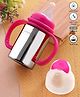 Babyhug Stainless Steel Feeding Bottle with Twin Handles, Pink  150ml| Anti-Colic Nipple | BPA-Free | Rust Free | Food Grade |