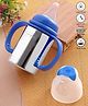 Babyhug Stainless Steel Feeding Bottle with Twin Handles, Blue  150ml| Anti-Colic Nipple | BPA-Free | Rust Free | Food Grade |
