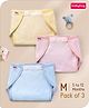 Babyhug Waterproof Nappy Medium Size Set of 3 - Yellow Pink Blue