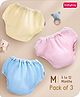 Babyhug Waterproof Nappy With Elastic Medium Set of 3 - Pink Blue Yellow